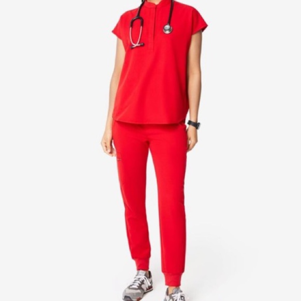 Figs Limited Editions Red Zamora Joggers